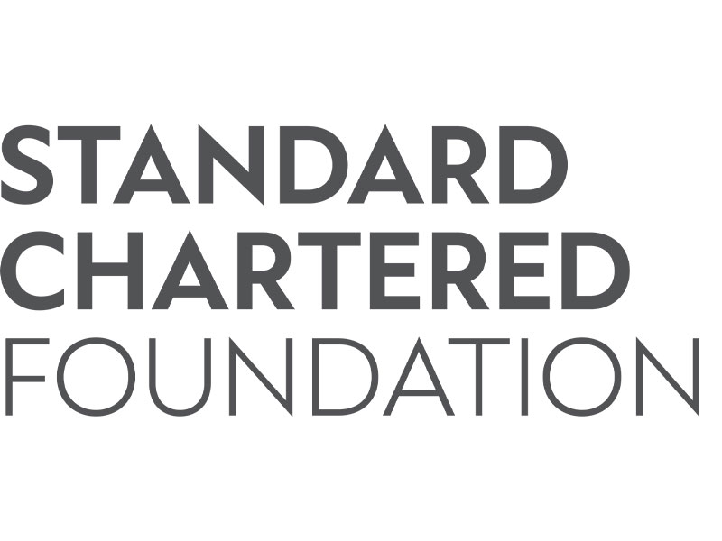 A logo for Standard Chartered Foundation.