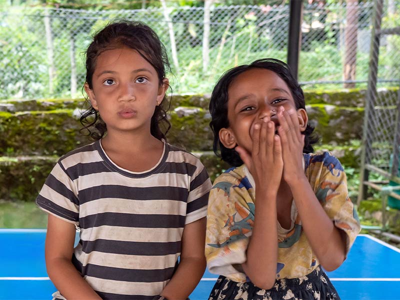 Ahana and Rachana are waiting to return to school 