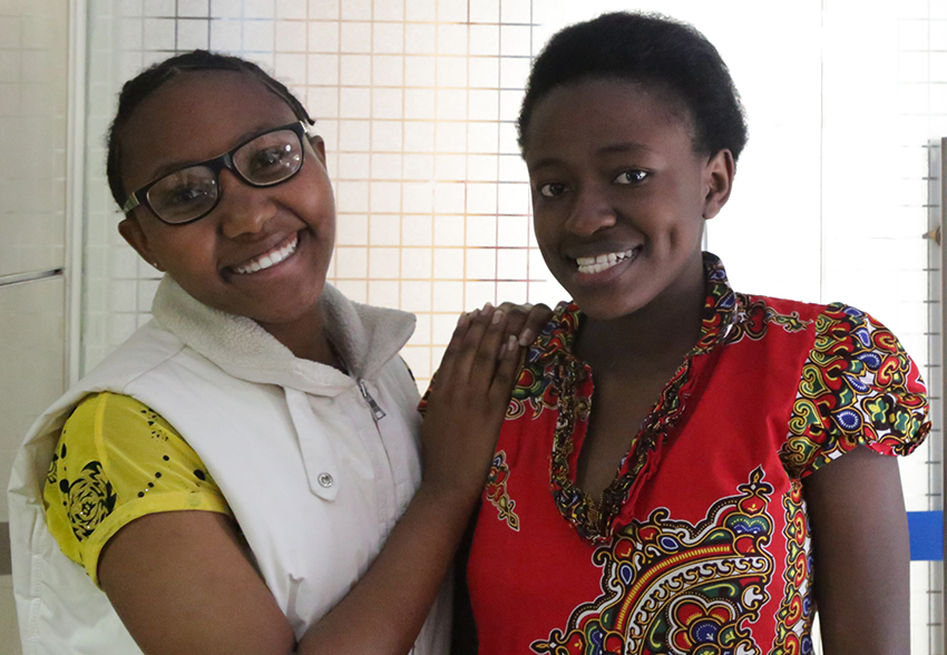 Youth advocates Hope and Georgina from Kenya