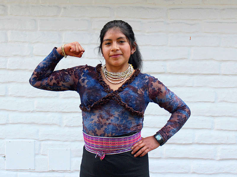 Yadira, 18, is a girl leader in her community in the Ecuadorian Andes