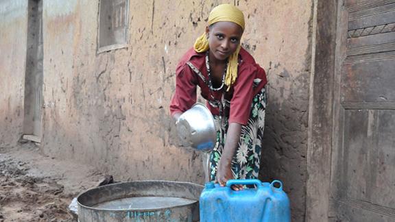 In Ethiopia, Ayni has to walk for hours every day to collect water after drought caused the nearby river to dry up. “Many of my friends have dropped out of school completely because they have to spend so much time collecting water,” she says.