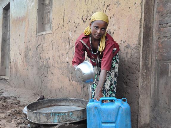 In Ethiopia, Ayni has to walk for hours every day to collect water after drought caused the nearby river to dry up. “Many of my friends have dropped out of school completely because they have to spend so much time collecting water,” she says.