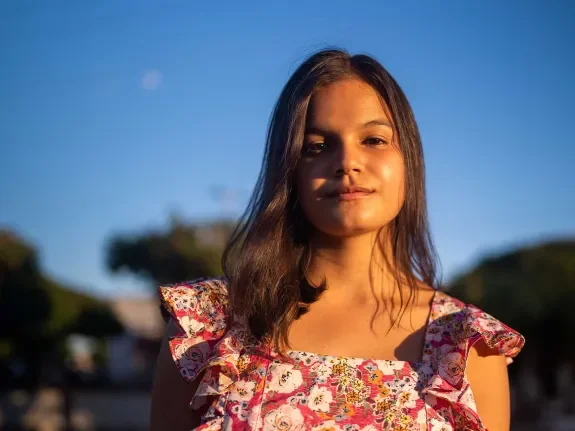 Head and shoulders shot of Alice in South America