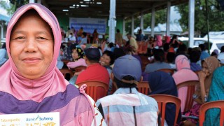 A woman who has benefited from our cash transfer programme in Indonesia