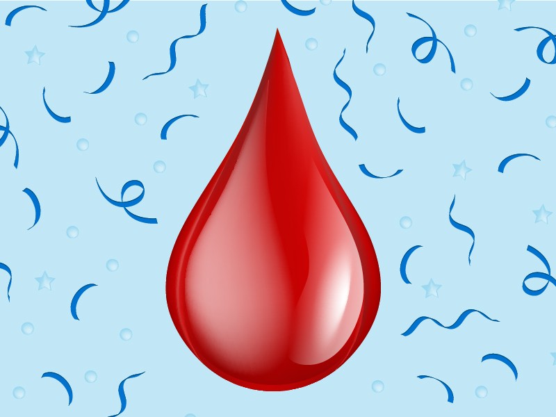 An image of our blood drop period emoji