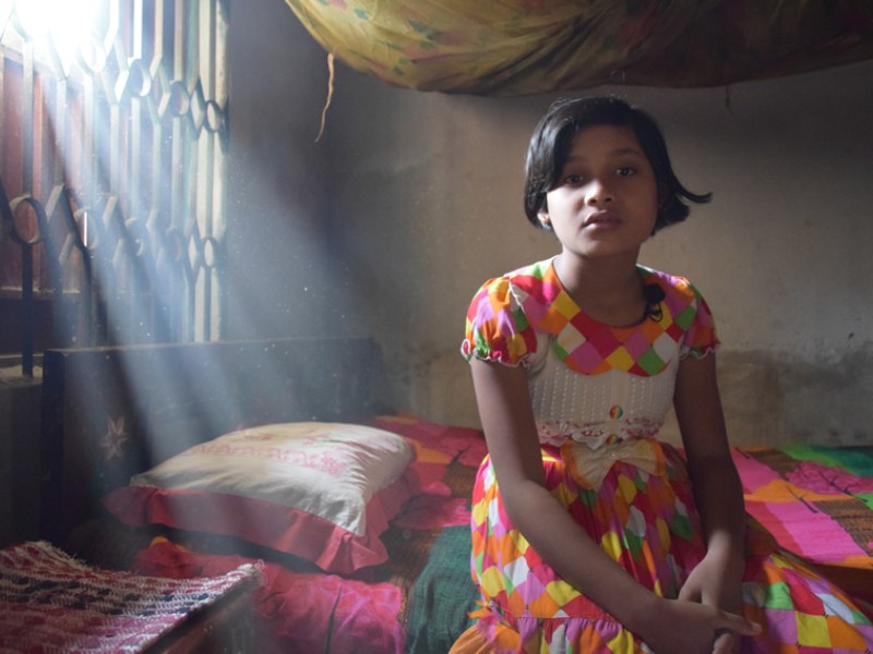 Antora is a Plan International sponsored child in Bangladesh