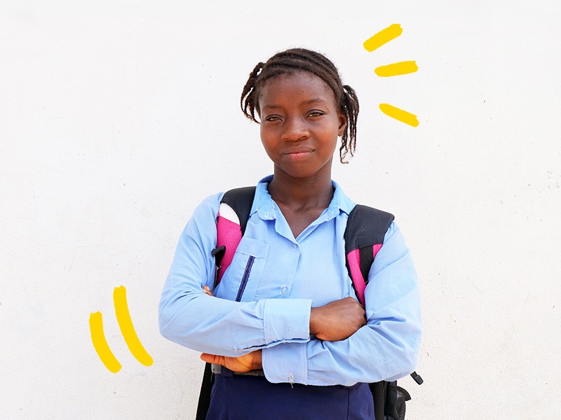 “I found my voice and gained the confidence to become a leader,” says Princess, 17, Sierra Leone. 
