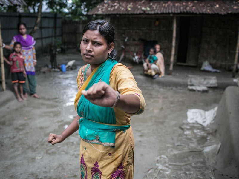 Karate is one of the methods Radha uses to help girls become more empowered