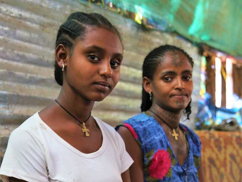 Worke, 14 and her sister live in a displacement camp in Ethiopia.