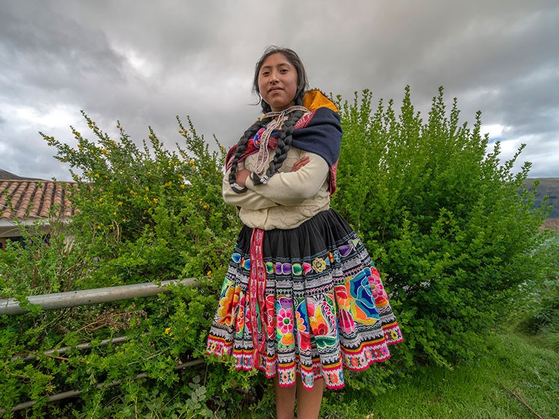 Milania, 16, is a girl leader in her rural community in Peru