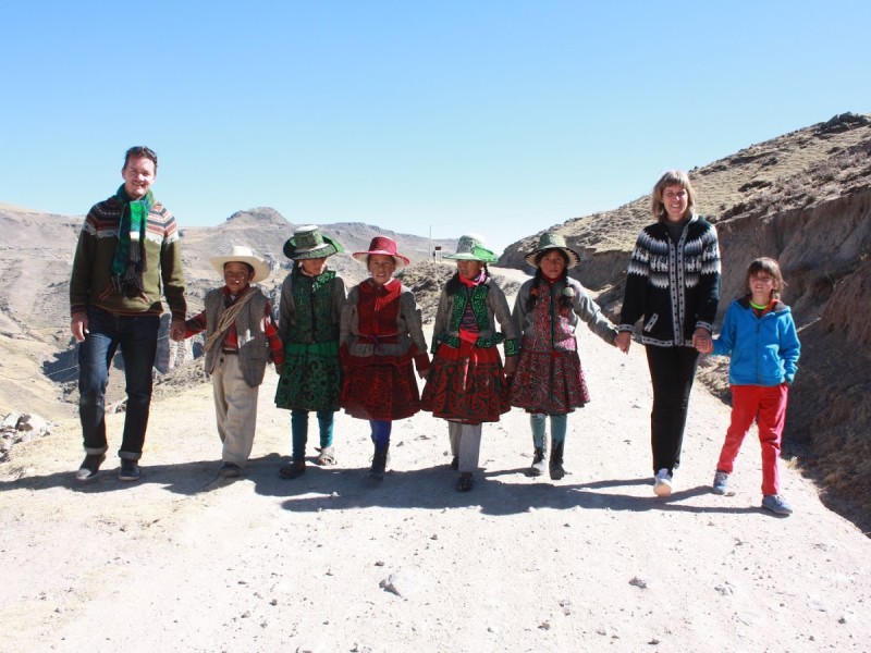 Plan sponsor visits sponsored child in Peru