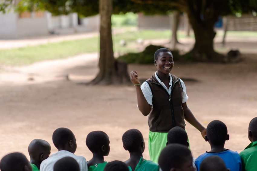 A girl participates in comprehensive sexuality education 