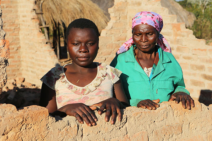 Chenge and her grandmother in Zimbabwe