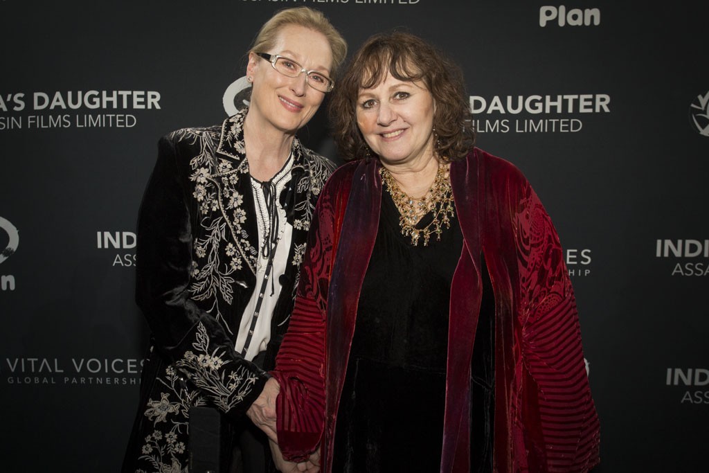 India's daughter director Leslee Udwin with Meryl Streep at the film's NYC Premiere