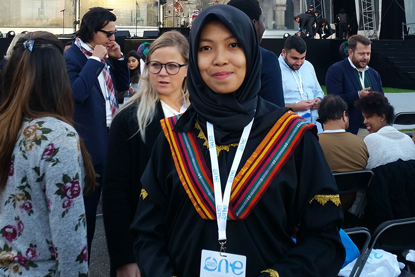Syifa at the One Young World Summit 2018