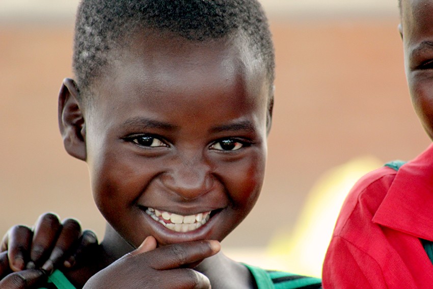A girl smiles in Malawi