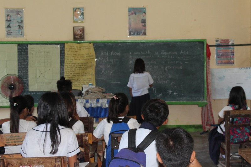 Children at school in the Philippines