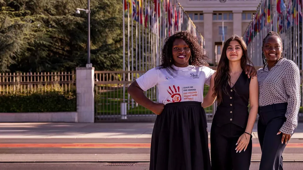 Racheal, Lynne, and Margaret in Geneva to speak at the United Nations