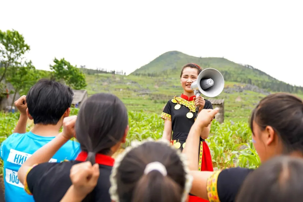 Youth activists in Vietnam working to achieve gender equality through the Act!Venture initiative. 