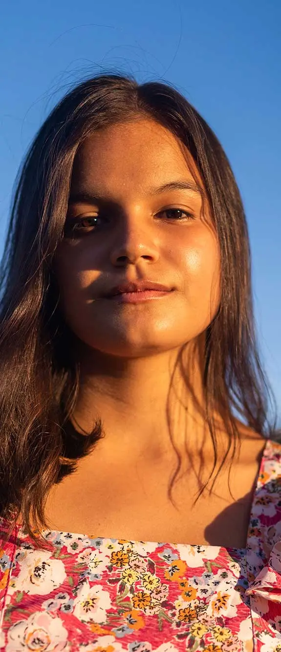 Head and shoulders shot of Alice in South America