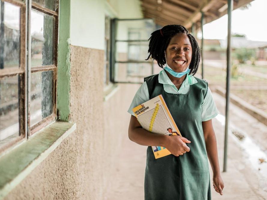 Sarah, 13, knows more about her rights after joining the children's club at her school in Zambia.