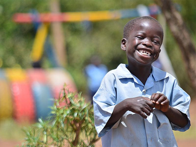 Boy laughing