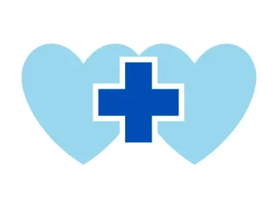 two hearts and cross