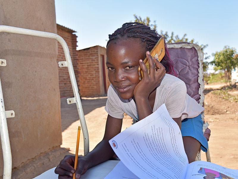 “The lockdown has affected me because I am no longer going to school, where I was learning how to read and write,” says 12-year-old Yollanda, who lives in Harare, Zimbabwe.