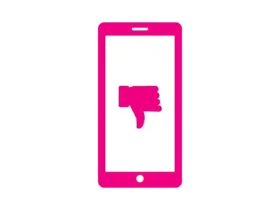 Phone with dislike icon