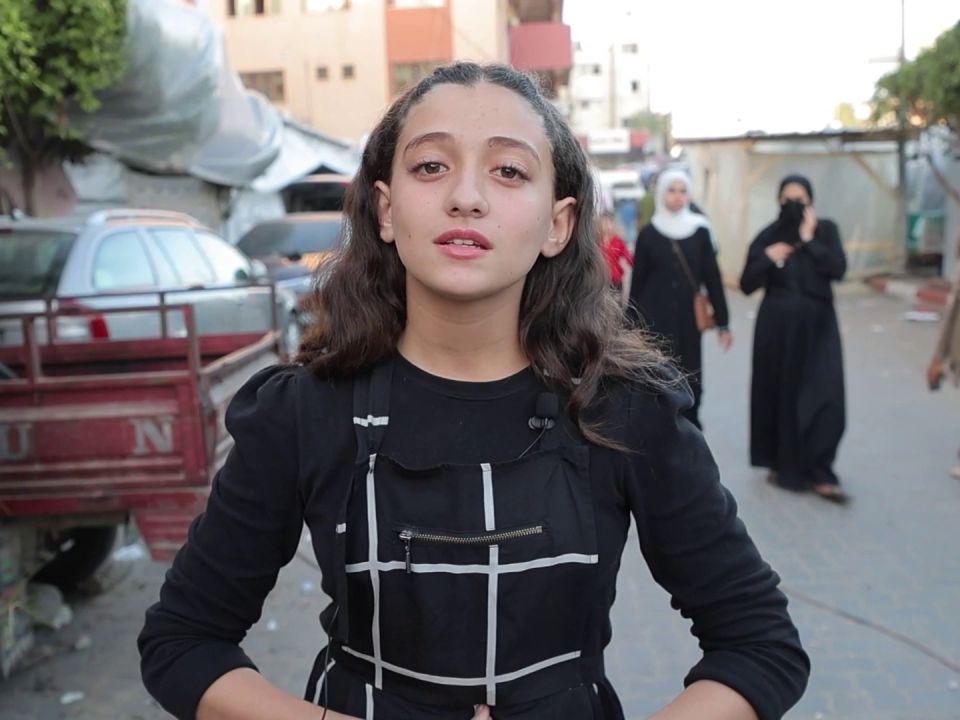 A still taken from a video made in Gaza