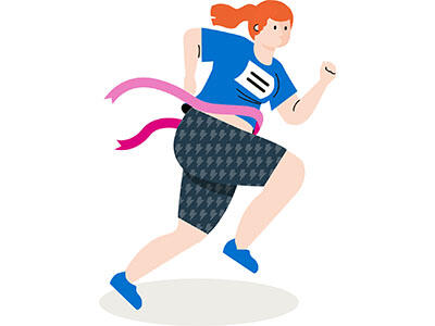 Illustration of woman running