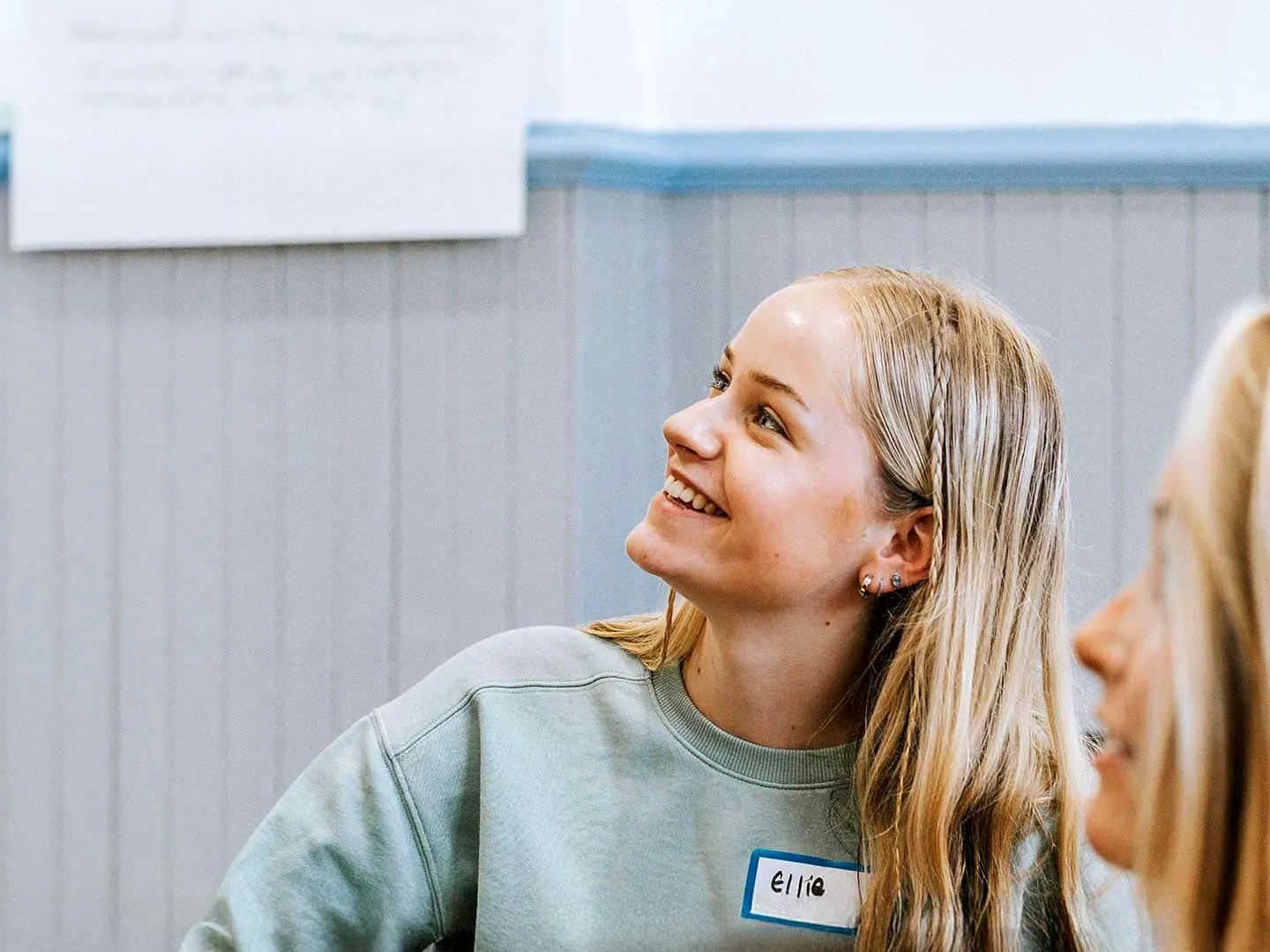 Ellie, 18, at the Period Proud pilot workshop.