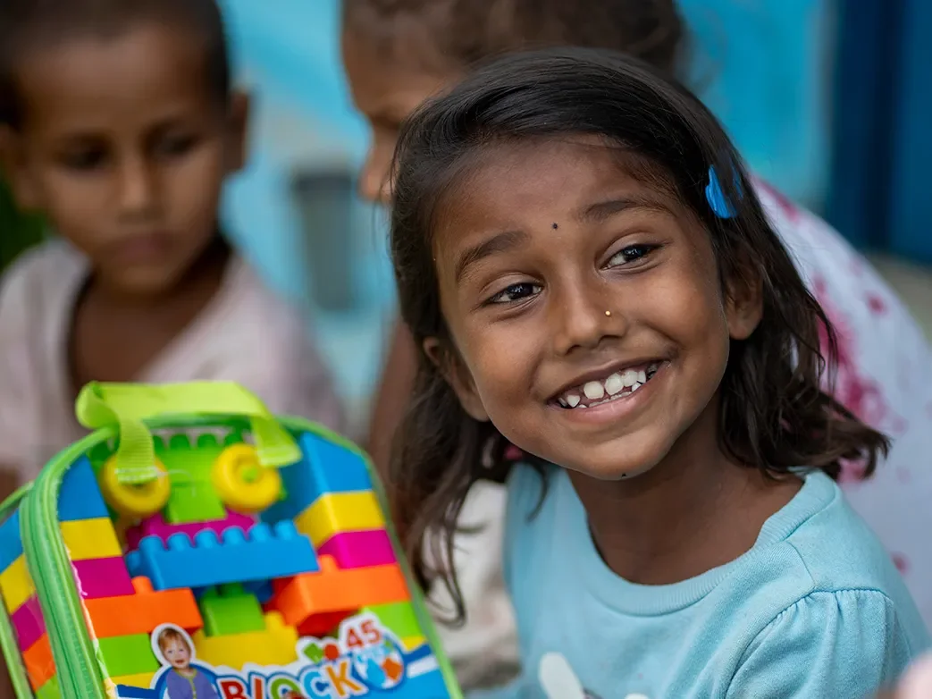 Sonakshi, 8, lives with her family in a small village in Nepal.