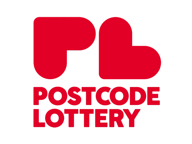 A logo for Postcode Lottery.
