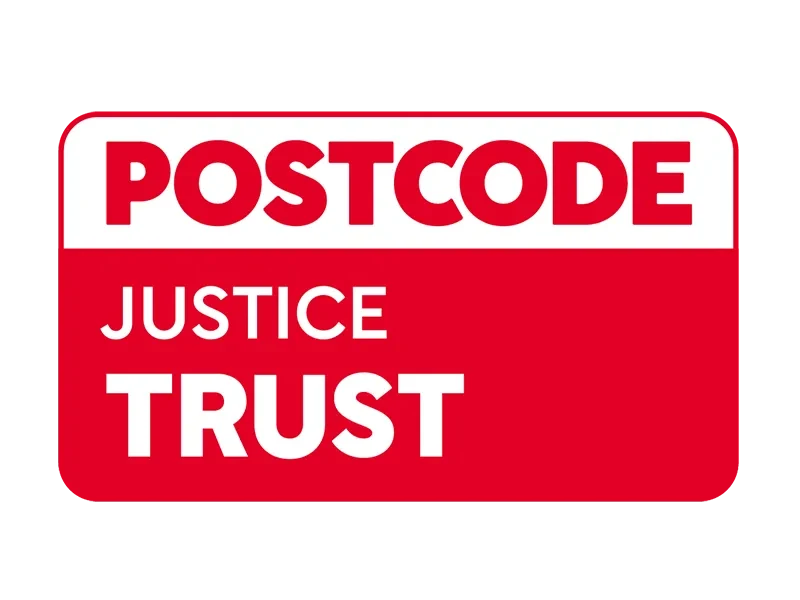 A logo for Postcode Lottery.