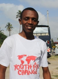 Aristarick, a Youth for Change campaigner in Tanzania