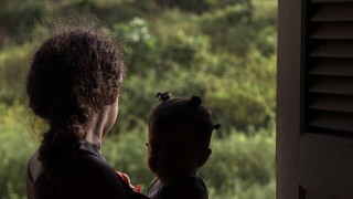 Young mother with her daughter in Brazil