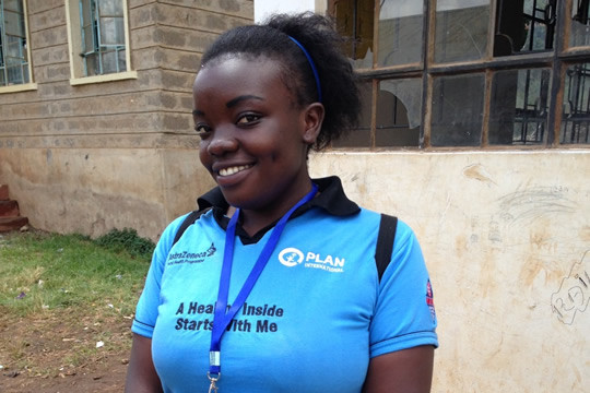 A photo of Sharon, as a peer educator for the Young Health Programme.